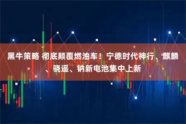 黑牛策略 彻底颠覆燃油车！宁德时代神行、麒麟、骁遥、钠新电池集中上新